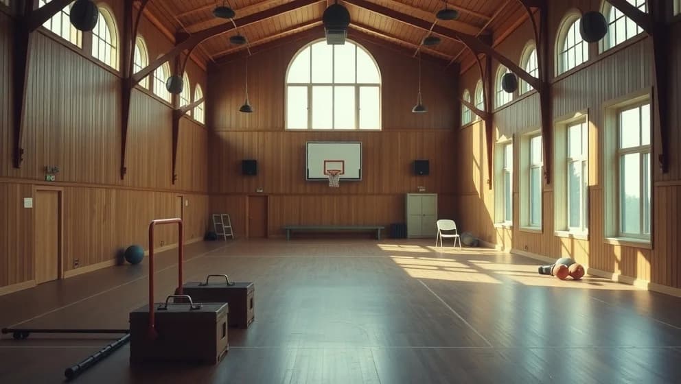 Johan i hallen spelar och tränar varje dag