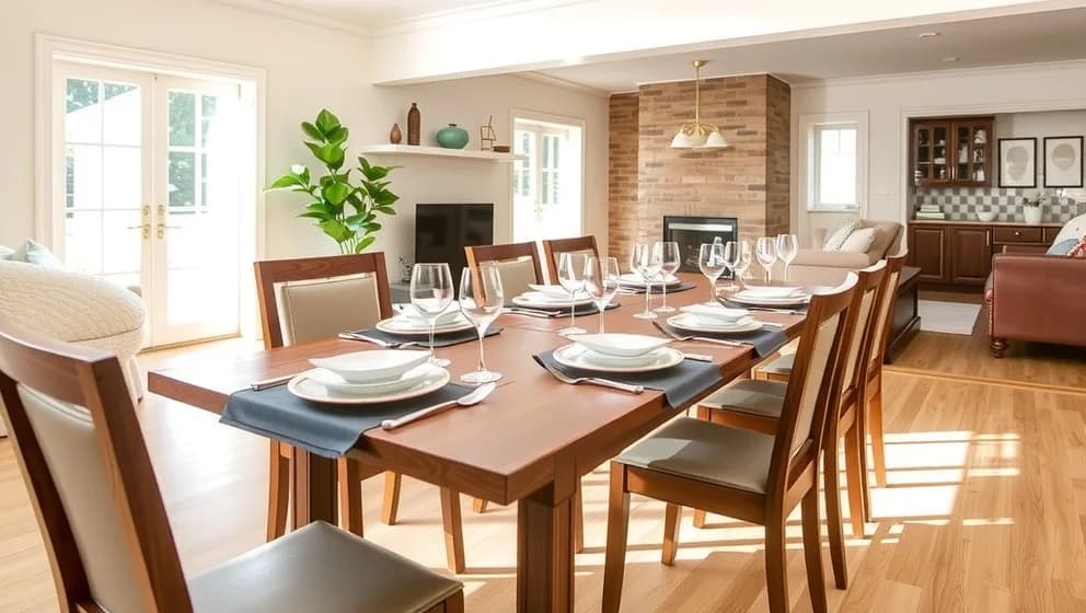 Matbord för 6 personer som passar hemmet